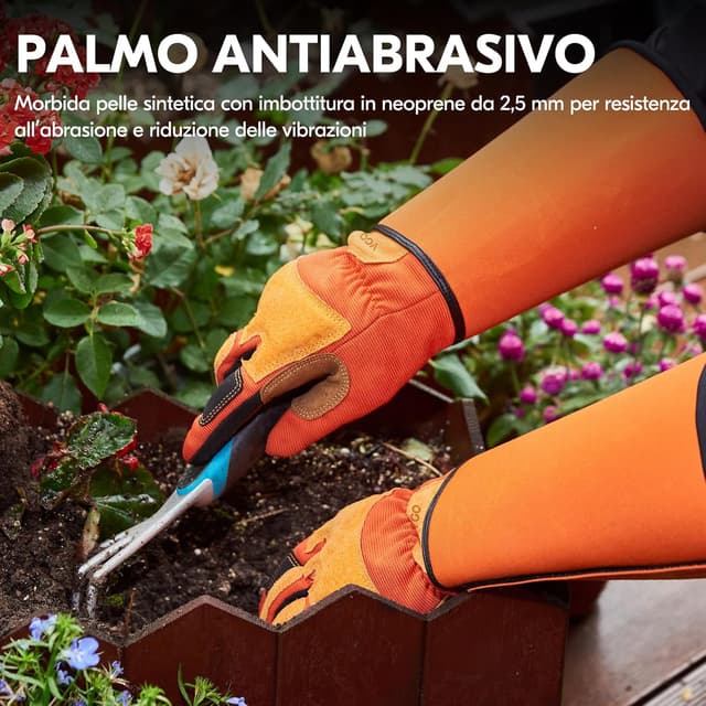Detalle de Guanti da giardinaggio antispine lunghi Vgo... con touchscreen per potatura e orto