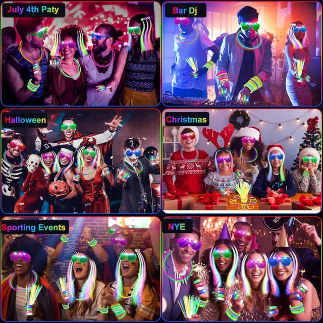 Thumbnail 6 de SHQDD Glow Party Supplies 158 PCS