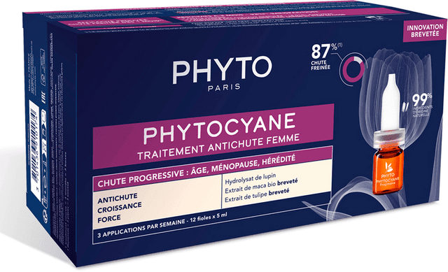 Detalle de Phyto Phytocyane Tratamiento anticaída 12 viales
