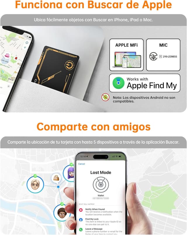 Thumbnail 5 de NOVOO Air Tag Card Tracker Bluetooth