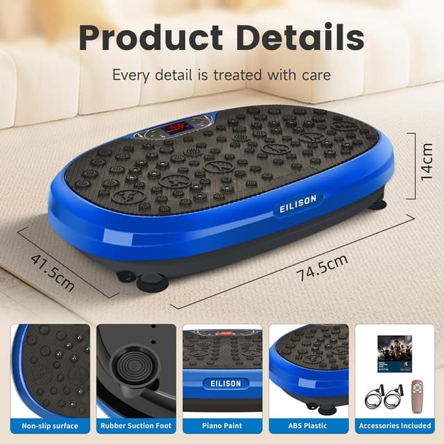 Detalle 2 de EILISON FITABS 3D Vibration Plate Exercise Machine with Seat (Oscillation, Pulsation + Vibration)