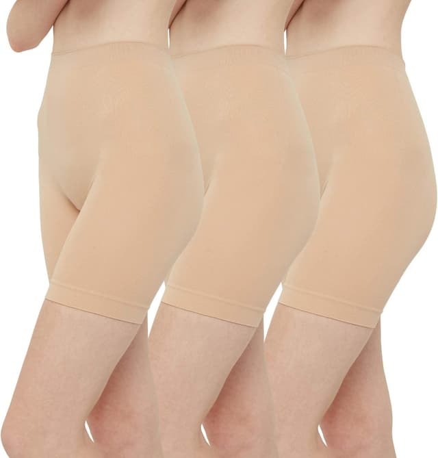 Detalle de INNERSY Radlerhose Damen Kurzleggings Anti-Scheuern für Rock & Kleid (3er Pack)