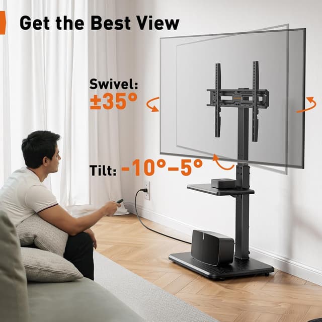 Detalle 2 de Perlegear PGFS06 Floor TV Stand 32-75 inch