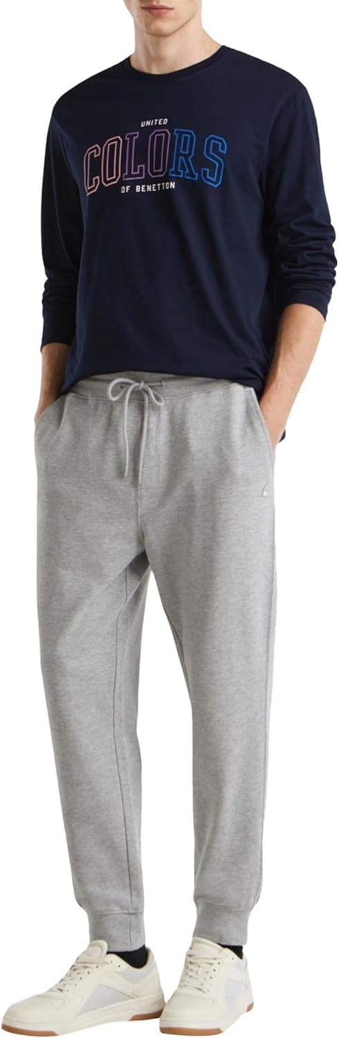 Detalle de Pantalone lungo United Colors of Benetton 342zuf01b in felpa di cotone organico (uomo)