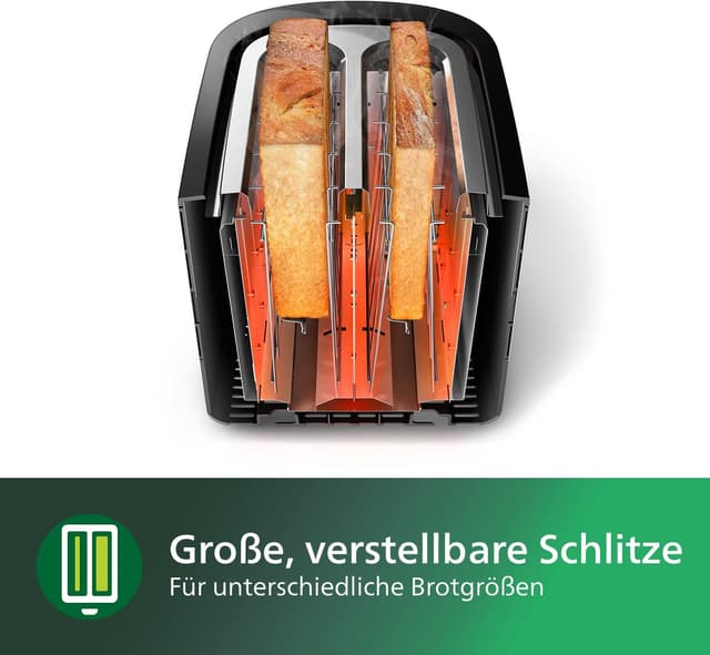 Thumbnail 5 de Philips HD2581/90 Toaster 2‑Schlitze 8 Stufen