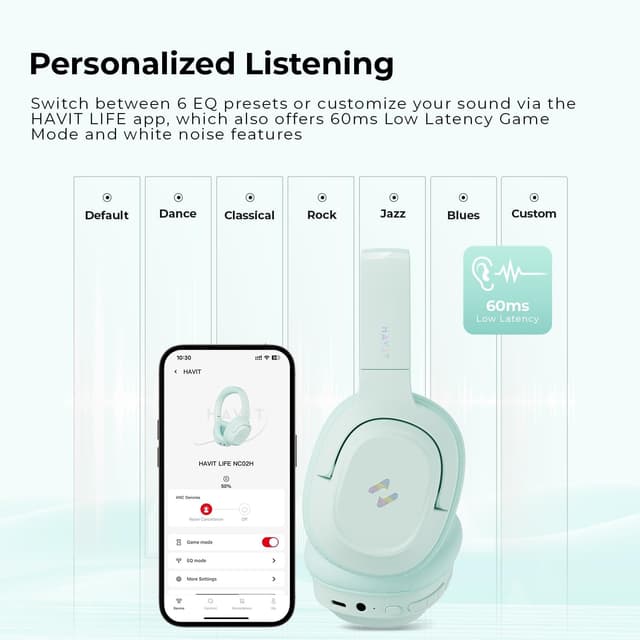 Thumbnail 4 de havit Active Noise Cancelling Headphones