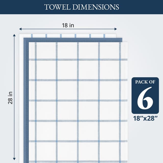 Thumbnail 2 de LANE LINEN Kitchen Towels 18x28 6 Pack