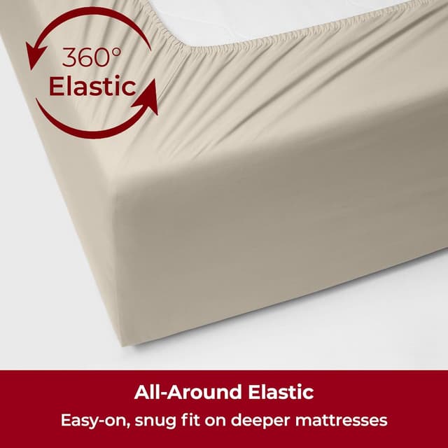 Thumbnail 4 de Mellanni Full Deep Pocket 4-Piece Sheet Set