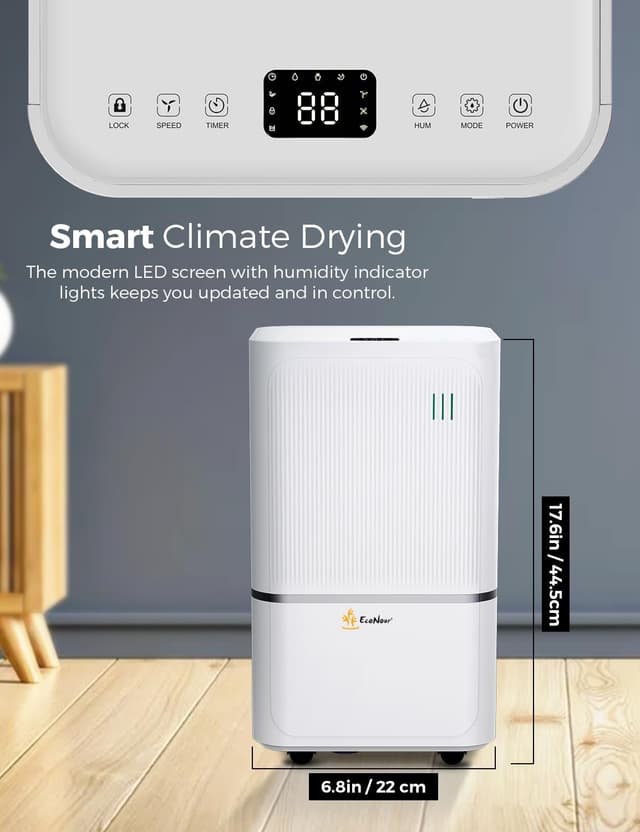 Thumbnail 6 de EcoNour 12L/day WiFi dehumidifier