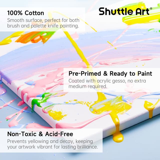 Thumbnail 2 de Shuttle Art 11x14 Inch Canvas Boards 12-pack 🎨