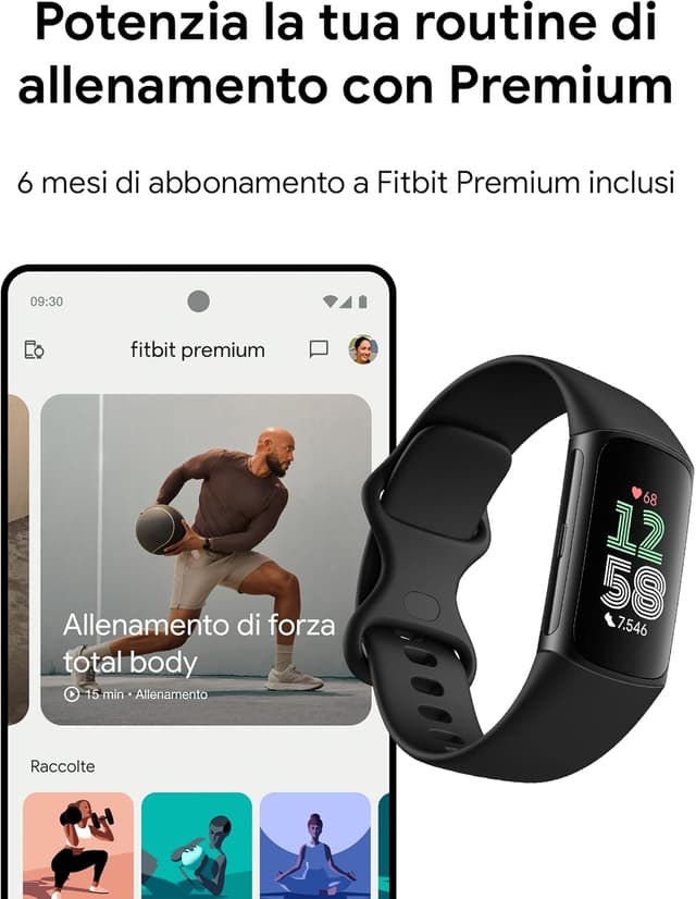 Thumbnail 6 de Fitbit Charge 6 tracker attività, 7 giorni
