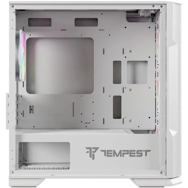 Detalle 2 de Tempest Stockade ARGB M-ATX Cristal Templado USB 3.0 Blanca 🖥