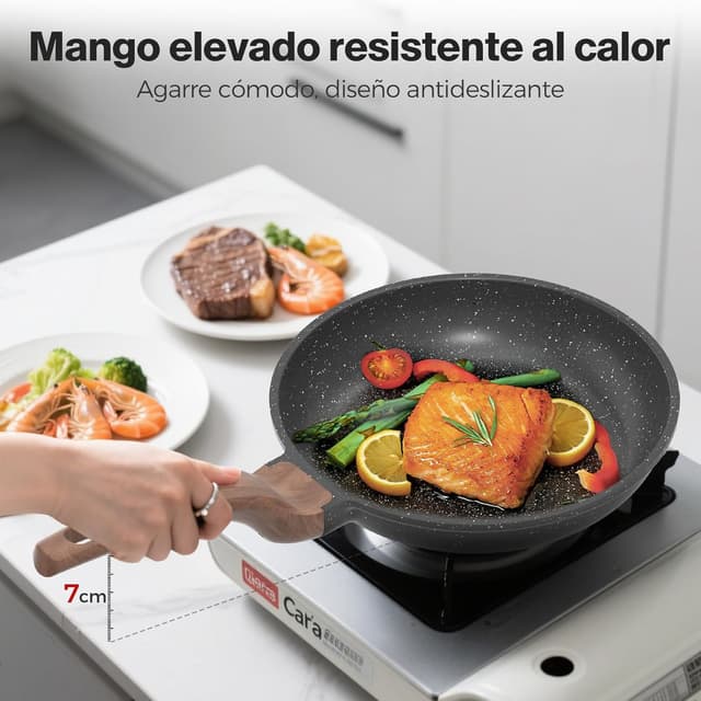 Thumbnail 5 de YASHE set de sartenes granito 20/24/28 cm