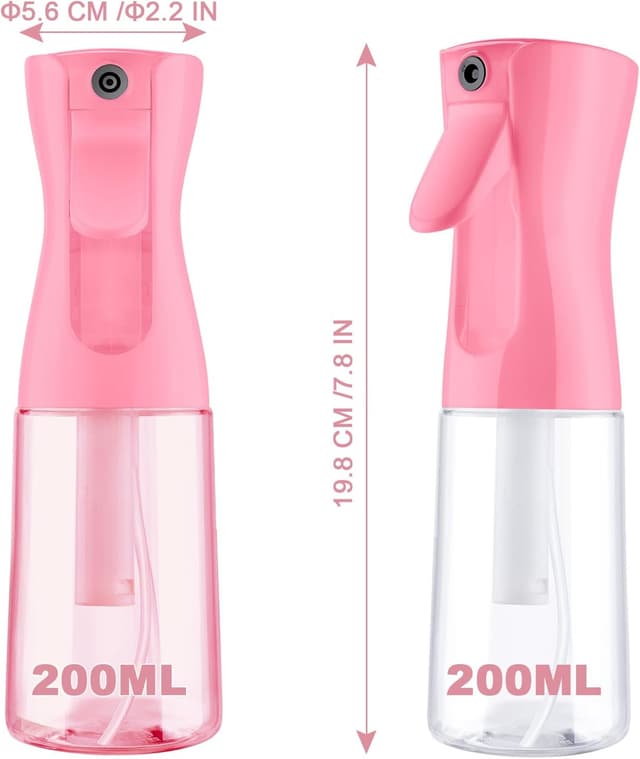 Detalle 2 de LOPHE lot de 2 petits flacons pulvérisateurs à brume fine 200 ml (PET) – pulvérisation à 360°