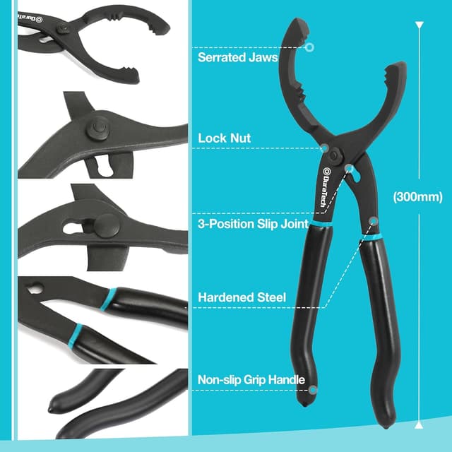 Thumbnail 1 de DURATECH Clé Filtre huile 300mm 3 griffes