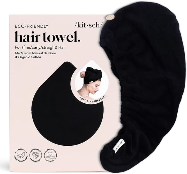 Detalle 2 de Kitsch Microfiber Hair Towel Wrap 30min ⏱