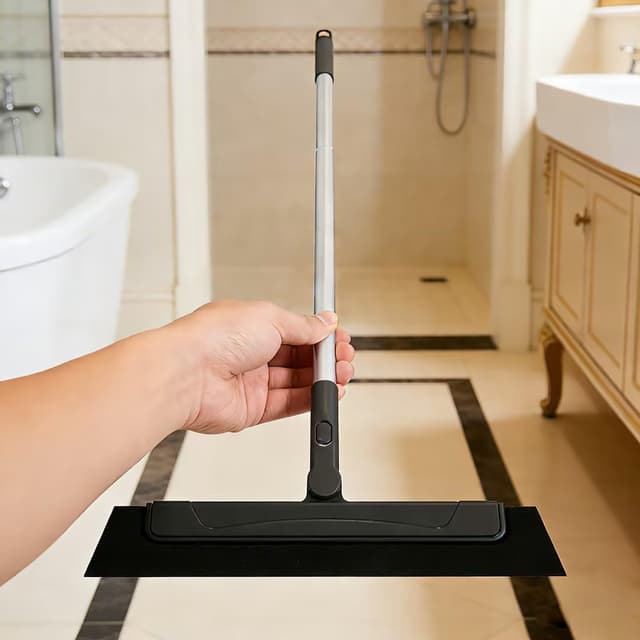 Thumbnail 6 de Duschabzieher Schwarz mit EVA-Wasserabzieher und segmentiertem Design, Länge bis 135 cm