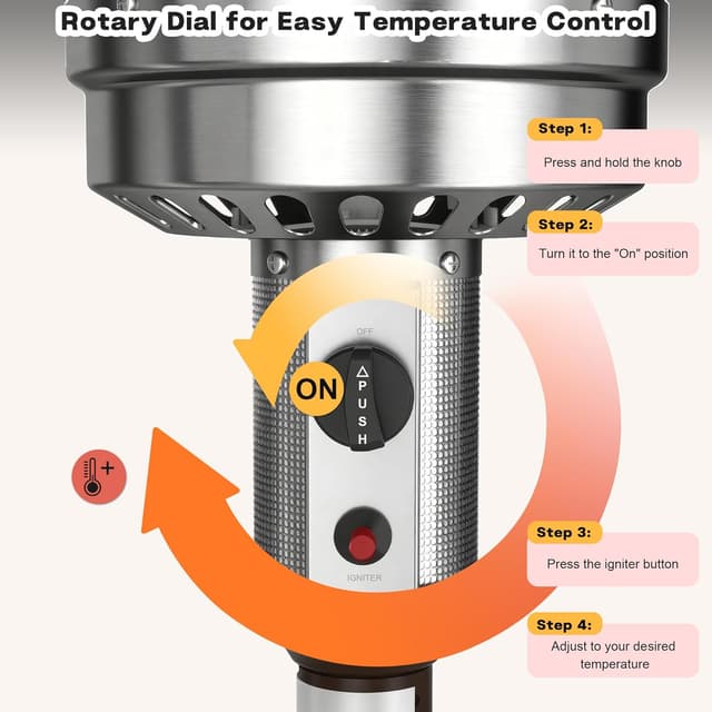 Thumbnail 4 de DIAMONDFORGE 50,000 BTU Patio Heater ⚡