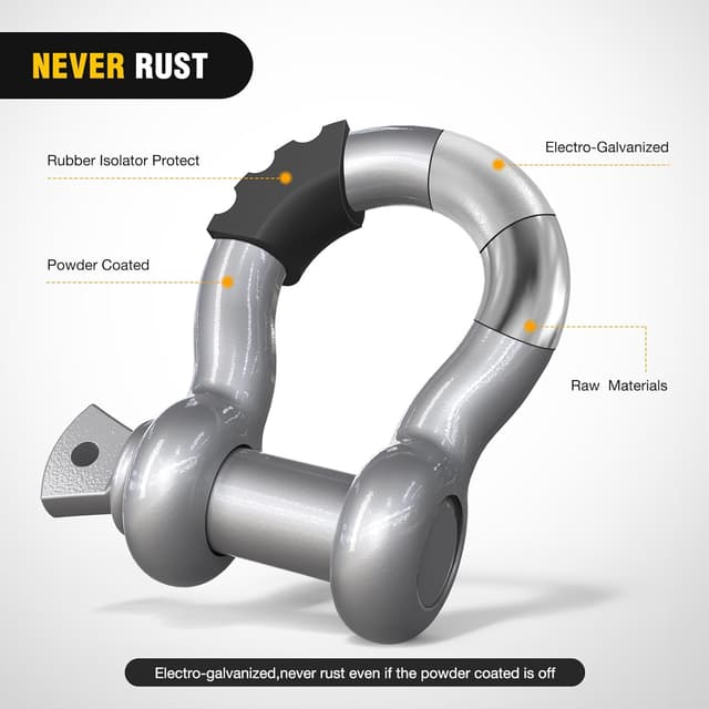 Detalle de Nilight 2 Pack D-Ring Shackle 41,887 lbs