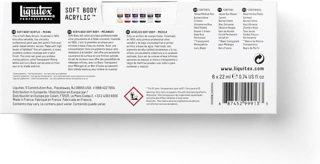 Detalle 2 de Liquitex Soft Body Acrylic paint set 6
