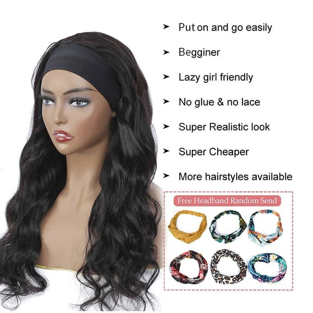 Detalle 1 de higher Headband Wig 16 Inch glueless