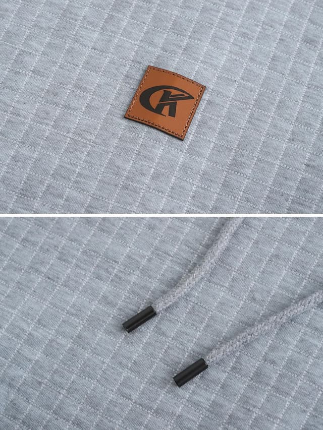 Detalle 2 de YuKaiChen Herren-Kapuzenpullover mit gefütterter Fleece-Innenseite und Kordelzug