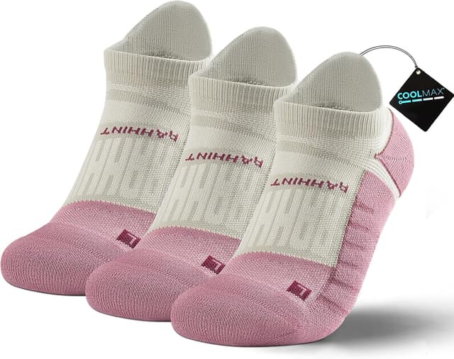 Detalle de Coolmax Anti-Blister Cushioned Running Socks with Ankle Compression (3 Pairs)