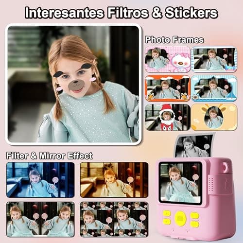 Detalle 2 de GKTZ Macchina fotografica istantanea per bambini 1080p