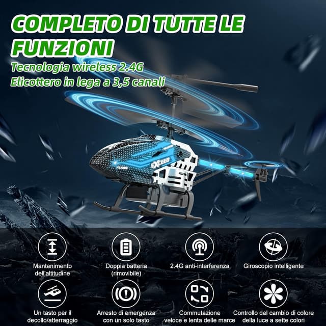 Thumbnail 1 de BuzzoXerex Elicottero RC 2.4G con LED