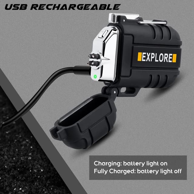 Detalle de Electric plasma lighter USB recharge