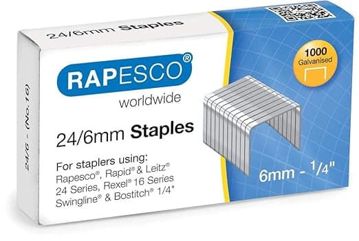 Imagen de Rapesco S24607Z3 Grapas Galvanizadas 24/6 mm 📎 Paquete 1000 en OfertitasTOP