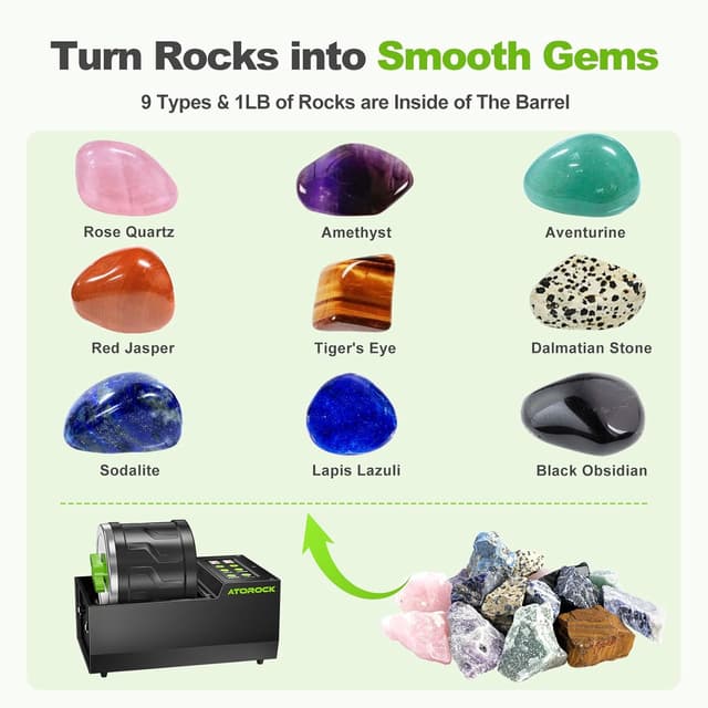 Thumbnail 4 de AtoRock Professional Rock Tumbler Kit 4LB rock polisher 🪨