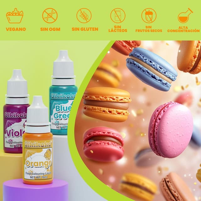 Thumbnail 3 de Colorante Alimentario AzúCar Glas - 12 ×10 ml 🎨