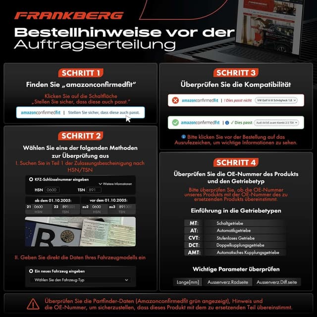 Thumbnail 1 de Frankberg Antriebswelle Vorderachse rechts 975 mm