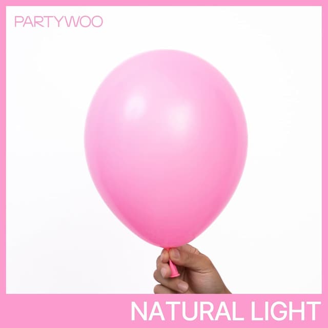 Detalle de PartyWoo Pink Balloon Arch Kit (127 pcs) Matte Pink Balloons in Multiple Sizes for Baby Shower, Valentine’s & More