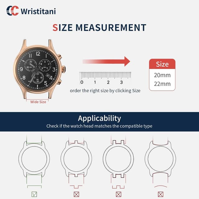 Thumbnail 4 de Wristitani 3er Set Leder Uhrenarmband 20/22 mm