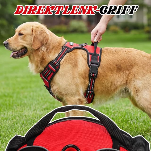 Thumbnail 6 de Funfox Anti-Zug Hundegeschirr für mittelgroße Hunde – verstellbar, mit Griff & Reflektorstreifen