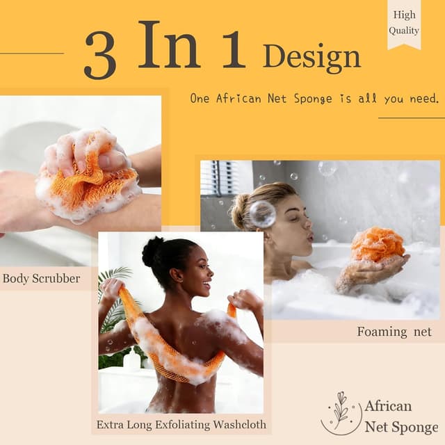 Thumbnail 2 de African Net Sponge 3-Piece Exfoliator