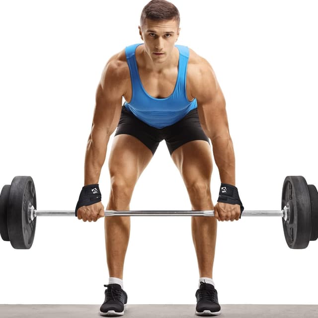 Thumbnail 6 de AQF Figure 8 weight lifting straps with padded wrist support (pair)