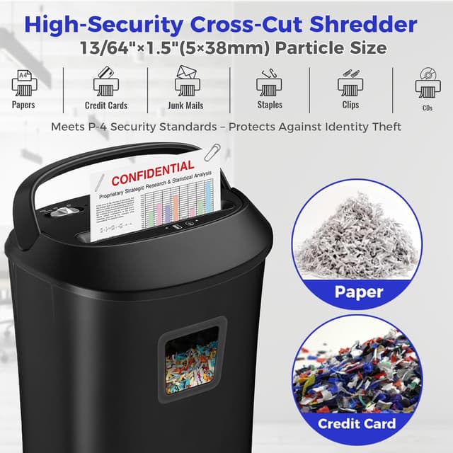 Detalle 2 de OFITECH 14-Sheet Paper Shredder, 6.6-Gal ๐