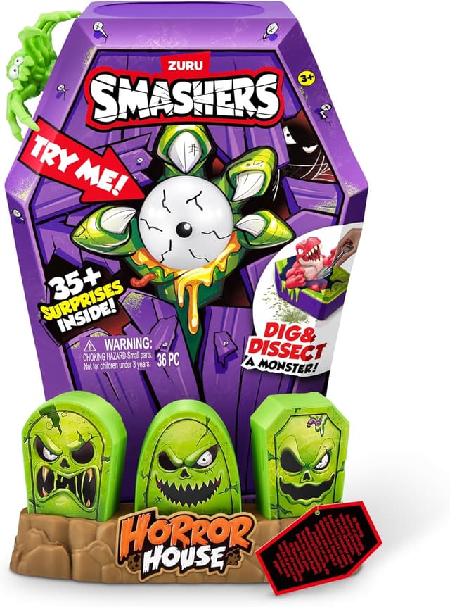 Detalle 2 de Smashers Mega Horror House (Brain Dead) by ZURU 🎃 Toy Coleccionable