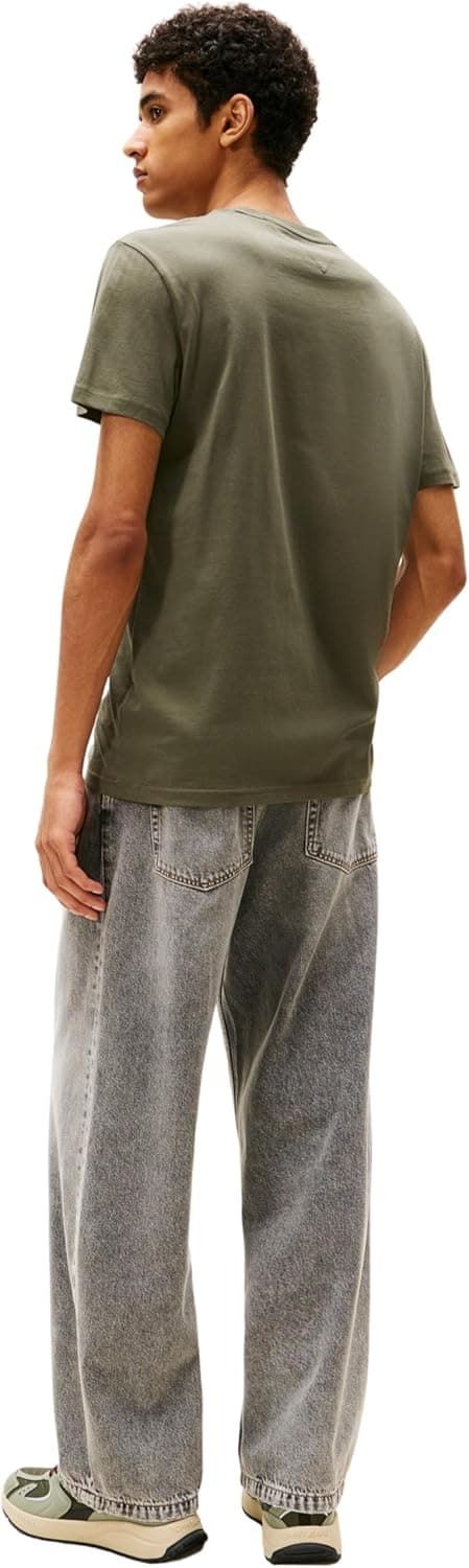Detalle de Tommy Jeans Uomo T-Shirt Maniche Corte Tee Regular Fit in cotone rigenerato
