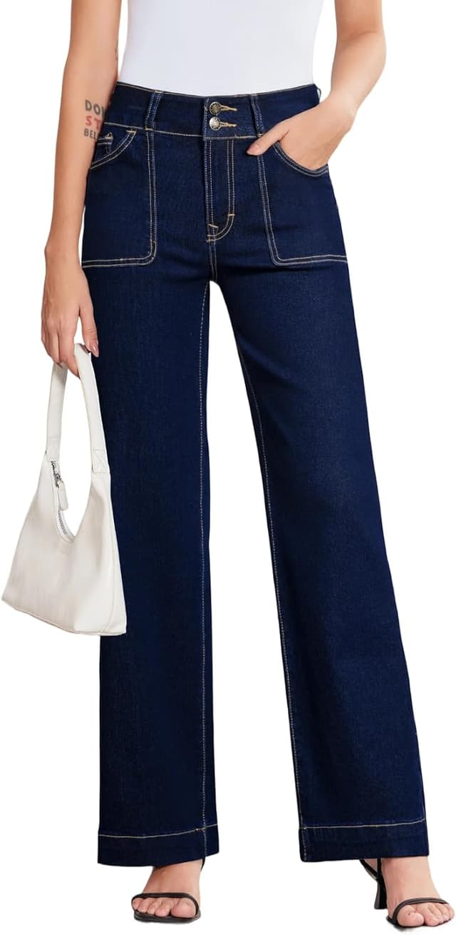 Detalle de Sidefeel Wide Leg High Waisted Jeans