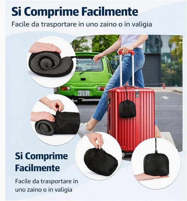 Detalle 2 de Cuscino cervicale da viaggio 360° 3 misure