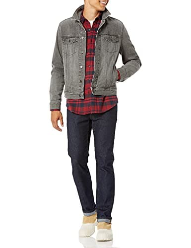 Thumbnail 4 de Amazon Essentials Camisa franela hombre XS Rojo cuadros