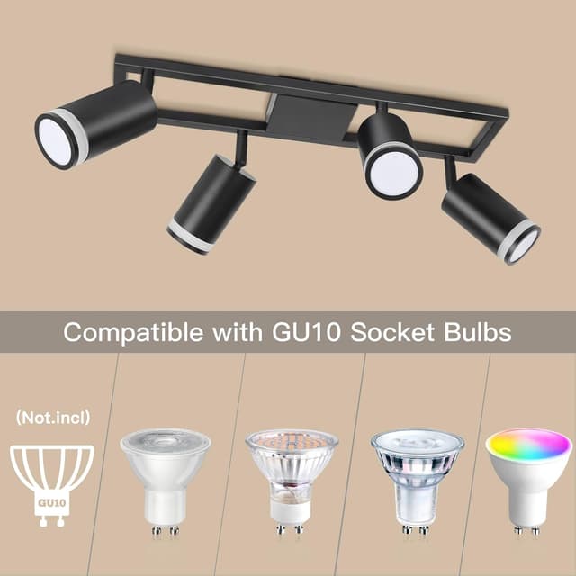 Detalle 2 de Dehobo Lámpara de Techo y Pared LED GU10 ⚡ Orientable