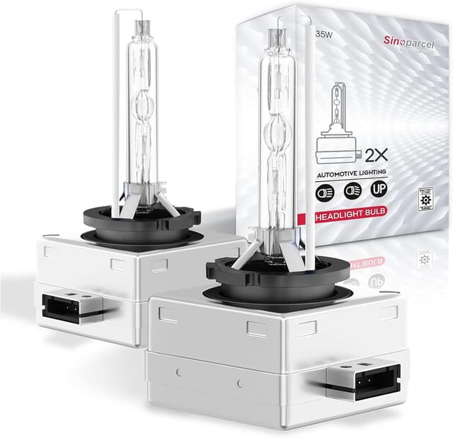 Detalle de Sinoparcel D3S Xenon HID Bulb (6000K White, 35W) – 62340/42302/42403 Replacement, PK32d-5, 2-Year Warranty (Pack of 2)