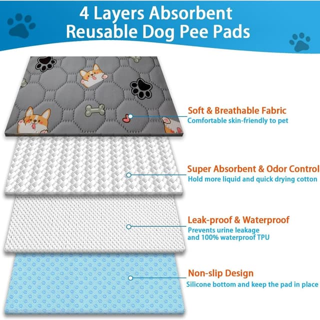 Thumbnail 1 de Washable Pee Pads for Dogs 45x60cm