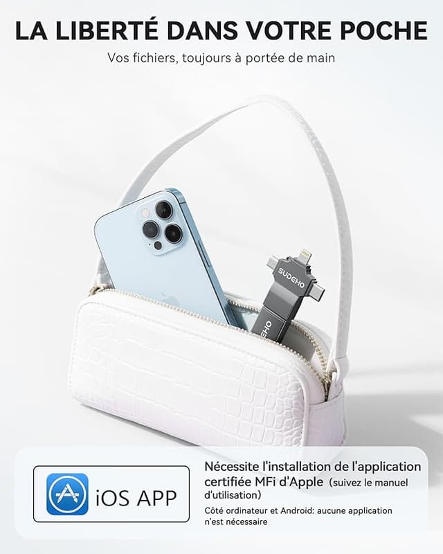 Thumbnail 6 de Clé USB SUDEHO 256 Go MFi ⚡