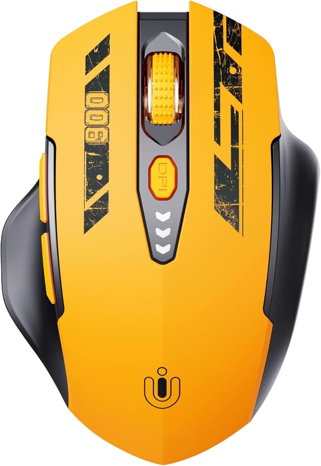 Detalle de Uineer Bluetooth Maus Tri-Mode (BT 5.0/4.0 + 2,4 GHz) mit sichtbarer Batteriestufe, 4 DPI, rosa